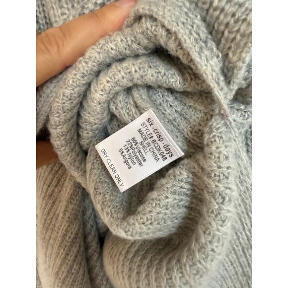 Six Crisp Days Soft Angora Blend Gray Oversized Side Slit Tunic Boho Sweater M/L - Picture 5 of 8